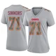 Women's Josh Simmons Kansas City Chiefs ＃71 Game Gray Atmosphere Fashion Jersey