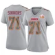 Women's Josh Simmons Kansas City Chiefs ＃71 Game Gray Atmosphere Fashion Super Bowl LIX Jersey