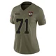 Women's Josh Simmons Kansas City Chiefs ＃71 Limited Olive 2025 Salute to Service Jersey