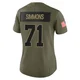 Women's Josh Simmons Kansas City Chiefs ＃71 Limited Olive 2025 Salute to Service Jersey