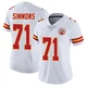 Women's Josh Simmons Kansas City Chiefs ＃71 Limited White Vapor Untouchable Jersey