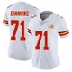 Women's Josh Simmons Kansas City Chiefs ＃71 Limited White Vapor Untouchable Super Bowl LIX Jersey