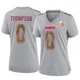 Women's Josh Thompson Kansas City Chiefs ＃0 Game Gray Atmosphere Fashion Super Bowl LIX Jersey