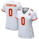 Women's Josh Thompson Kansas City Chiefs ＃0 Game White Jersey