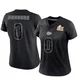 Women's Josh Thompson Kansas City Chiefs ＃0 Limited Black Reflective Super Bowl LIX Jersey