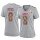 Women's Justyn Ross Kansas City Chiefs ＃8 Game Gray Atmosphere Fashion Super Bowl LIX Jersey