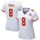 Women's Justyn Ross Kansas City Chiefs ＃8 Game White Jersey