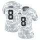 Women's Justyn Ross Kansas City Chiefs ＃8 Limited Arctic Camo 2024 Salute to Service Jersey