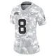 Women's Justyn Ross Kansas City Chiefs ＃8 Limited Arctic Camo 2024 Salute to Service Jersey
