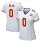 Women's Kaiir Elam Kansas City Chiefs ＃0 Game White Jersey