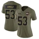 Women's Kam Arnold Kansas City Chiefs ＃53 Limited Olive 2025 Salute to Service Jersey