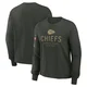 Women's Kansas City Chiefs Green Dark 2025 Salute to Service Sideline Long Sleeve T-Shirt