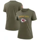 Women's Kansas City Chiefs Legend Olive 2022 Salute To Service T-Shirt
