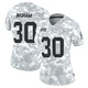 Women's Keaontay Ingram Kansas City Chiefs ＃30 Limited Arctic Camo 2024 Salute to Service Jersey