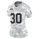 Women's Keaontay Ingram Kansas City Chiefs ＃30 Limited Arctic Camo 2024 Salute to Service Jersey