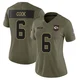 Women's Kenny Cook Kansas City Chiefs ＃6 Limited Olive 2025 Salute to Service Jersey