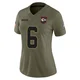 Women's Kenny Cook Kansas City Chiefs ＃6 Limited Olive 2025 Salute to Service Jersey