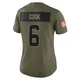 Women's Kenny Cook Kansas City Chiefs ＃6 Limited Olive 2025 Salute to Service Jersey