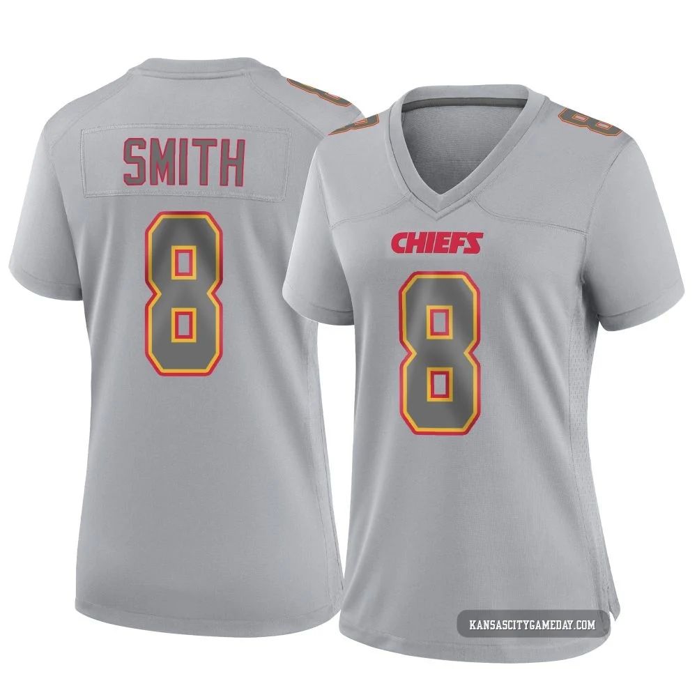 Women's Key'Shawn Smith Kansas City Chiefs ＃8 Game Gray Atmosphere Fashion Jersey