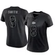 Women's Key'Shawn Smith Kansas City Chiefs ＃8 Limited Black Reflective Jersey