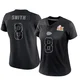 Women's Key'Shawn Smith Kansas City Chiefs ＃8 Limited Black Reflective Super Bowl LIX Jersey