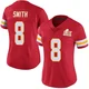 Women's Key'Shawn Smith Kansas City Chiefs ＃8 Limited Red Team Color Vapor Untouchable Super Bowl LIX Jersey