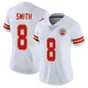 Women's Key'Shawn Smith Kansas City Chiefs ＃8 Limited White Vapor Untouchable Jersey