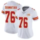 Women's Kingsley Suamataia Kansas City Chiefs ＃76 Limited White Vapor Untouchable Super Bowl LIX Jersey
