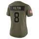 Women's Kristian Fulton Kansas City Chiefs ＃8 Limited Olive 2025 Salute to Service Jersey
