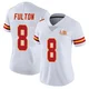 Women's Kristian Fulton Kansas City Chiefs ＃8 Limited White Vapor Untouchable Super Bowl LIX Jersey
