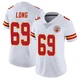 Women's Kyle Long Kansas City Chiefs ＃69 Limited White Vapor Untouchable Jersey