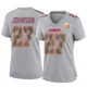 Women's Larry Johnson Kansas City Chiefs ＃27 Game Gray Atmosphere Fashion Super Bowl LIX Jersey