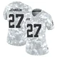 Women's Larry Johnson Kansas City Chiefs ＃27 Limited Arctic Camo 2024 Salute to Service Jersey