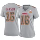 Women's Len Dawson Kansas City Chiefs ＃16 Game Gray Atmosphere Fashion Super Bowl LIX Jersey