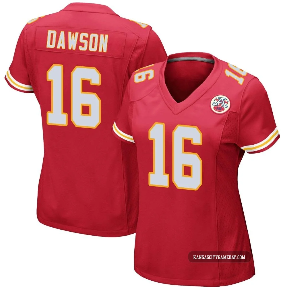 Women's Len Dawson Kansas City Chiefs ＃16 Game Red Team Color Jersey