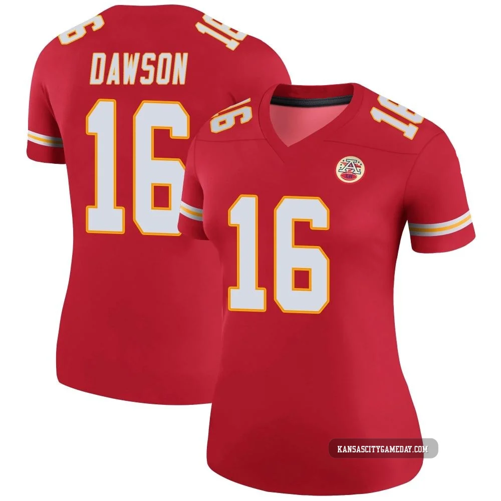 Women's Len Dawson Kansas City Chiefs ＃16 Legend Red Color Rush Jersey