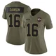 Women's Len Dawson Kansas City Chiefs ＃16 Limited Olive 2025 Salute to Service Jersey