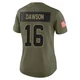 Women's Len Dawson Kansas City Chiefs ＃16 Limited Olive 2025 Salute to Service Jersey