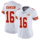 Women's Len Dawson Kansas City Chiefs ＃16 Limited White Vapor Untouchable Super Bowl LIX Jersey