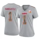 Women's Leon Sandcastle Kansas City Chiefs ＃1 Game Gray Atmosphere Fashion Super Bowl LIX Jersey