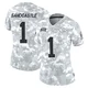 Women's Leon Sandcastle Kansas City Chiefs ＃1 Limited Arctic Camo 2024 Salute to Service Jersey