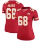 Women's Marcus Harris Kansas City Chiefs ＃68 Legend Red Color Rush Jersey