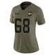 Women's Marcus Harris Kansas City Chiefs ＃68 Limited Olive 2025 Salute to Service Jersey