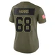 Women's Marcus Harris Kansas City Chiefs ＃68 Limited Olive 2025 Salute to Service Jersey