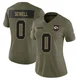 Women's Marlen Sewell Kansas City Chiefs ＃0 Limited Olive 2025 Salute to Service Jersey