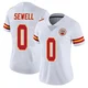 Women's Marlen Sewell Kansas City Chiefs ＃0 Limited White Vapor Untouchable Jersey