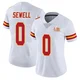 Women's Marlen Sewell Kansas City Chiefs ＃0 Limited White Vapor Untouchable Super Bowl LIX Jersey