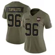 Women's Marlon Tuipulotu Kansas City Chiefs ＃96 Limited Olive 2025 Salute to Service Jersey