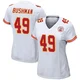 Women's Matt Bushman Kansas City Chiefs ＃49 Game White Jersey