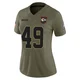 Women's Matt Bushman Kansas City Chiefs ＃49 Limited Olive 2025 Salute to Service Jersey